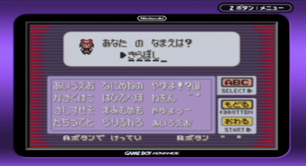 名前も普通に入力